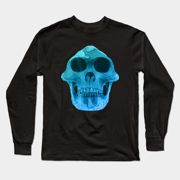 Australopithecus Afarensis "Lucy" Fossil Skull Long Sleeve T-Shirt by RetroGeek